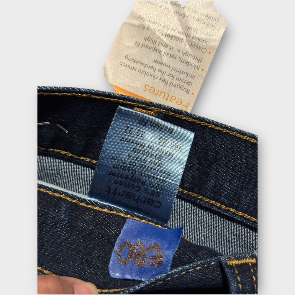 NWT Carhartt Men's 32x32 Rugged Flex Modern Fit Work Jean, model 386 NEW - Picture 4 of 5